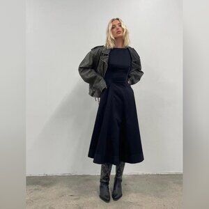 Best Helsa Stretch Cotton Sateen Midi Dress